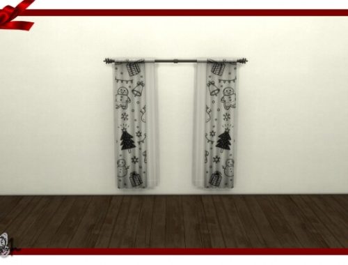 Christmas curtains in 19 various colors and patterns by therran91