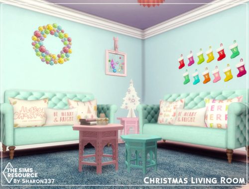 Christmas Living Room - TSR CC Only