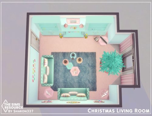 Christmas Living Room - TSR CC Only