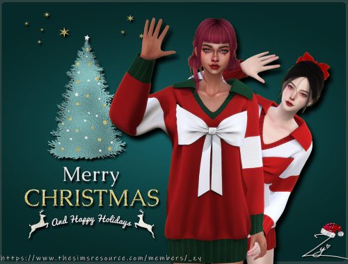 Christmas present sweater dress