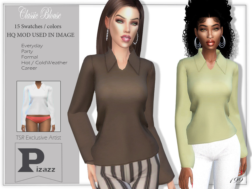 Classic Blouse - The Sims 4 Catalog