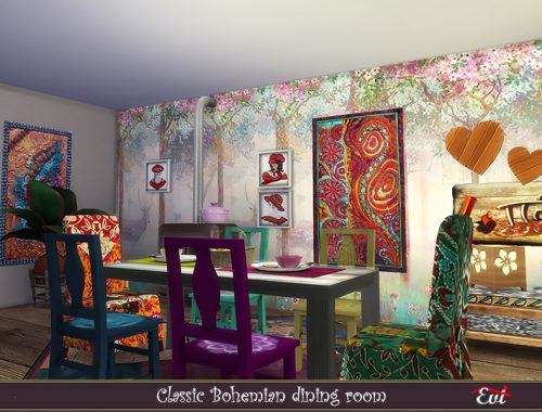 Classic Bohemian Dining room