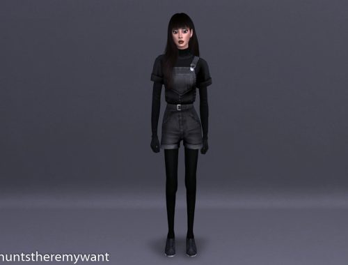 Clover Overall Recolors v2 - Mesh Needed! (Black on Gray)