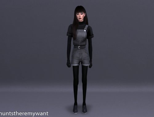 Clover Overall Recolors v2 - Mesh Needed! (Black on Gray)