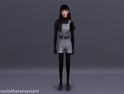 Clover Overall Recolors v2 - Mesh Needed! (Black on Gray)