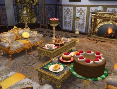Coffee & Cakes In Christmas Plates at Anna Quinn Stories