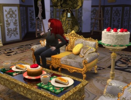 Coffee & Cakes In Christmas Plates at Anna Quinn Stories