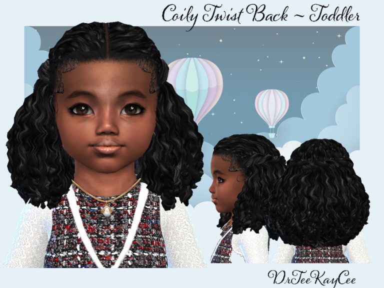 Coily Twisted Back ~ Toddler Base Compatible - The Sims 4 Catalog