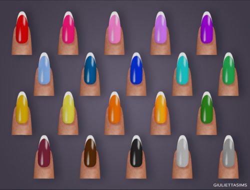 Colorful French Tips Almond Nails