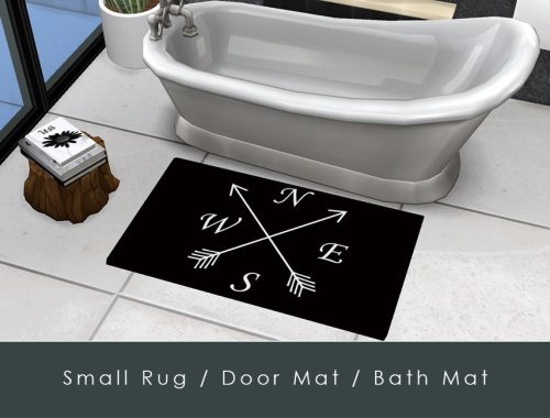 Compass Arrow Small Rug (Door/Bath Mat)