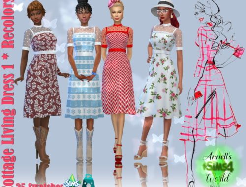 Cottage Living Dress 1 Recolors