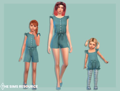Cotton jumpsuit with bow Adult