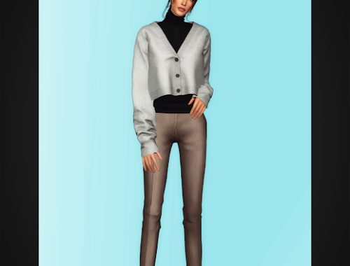 Cropped Cardigan & Turtleneck at Gorilla