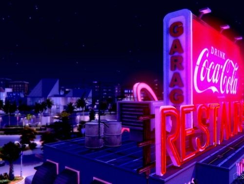 Cyberpunk 2020 Stratosphere Gas Station at SoulSisterSims