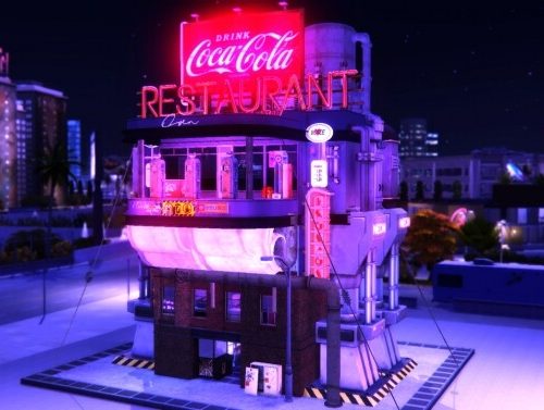 Cyberpunk 2020 Stratosphere Gas Station at SoulSisterSims