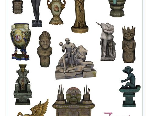 DECORATIVE STATUES 14 ITEMS at Jenni Sims