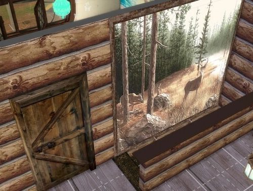Deer wall mural by Aliki’s Nook at Sims 4 Studio