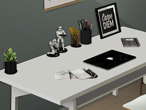 Desk and 2021 Wall Calendar