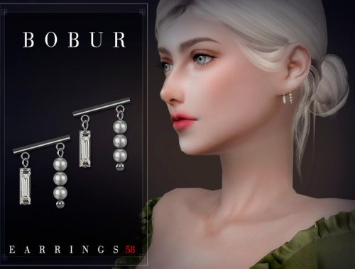 Diamond pearl earrings