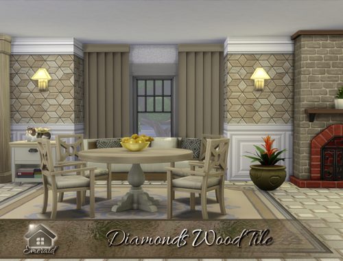 Diamonds Wood Tile