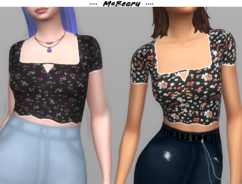Ditsy Floral Crop-top