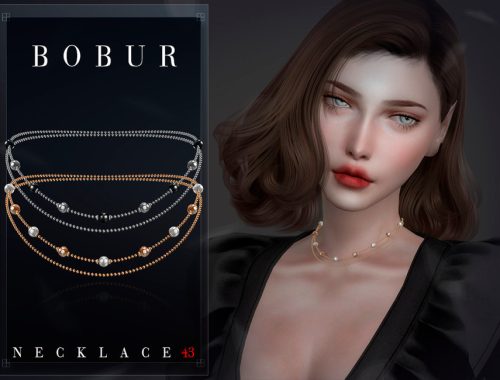 Double chain pearl necklace