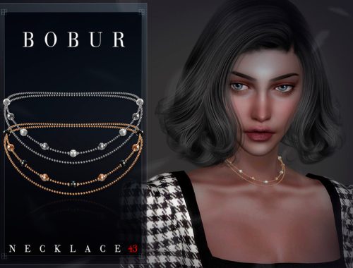 Double chain pearl necklace
