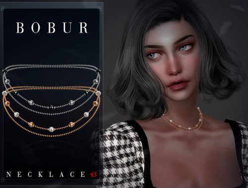 Double chain pearl necklace