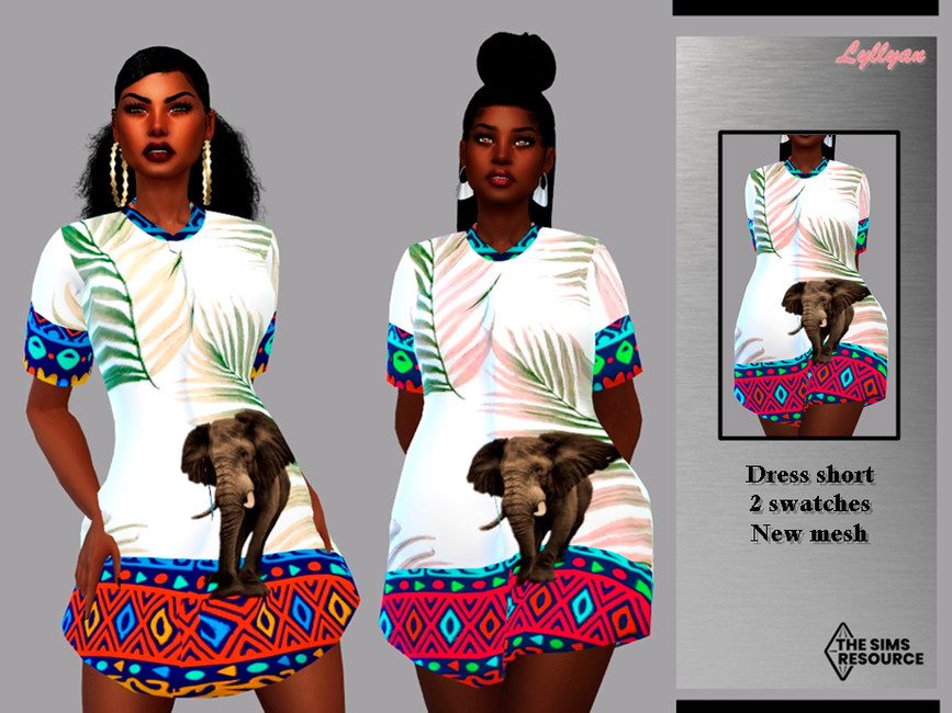 The Sims Resource - Strappy Mesh Mini Dress