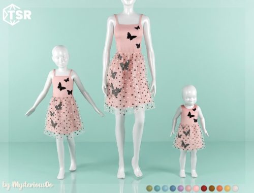 Dress with butterflies and chiffon skirt Toddler
