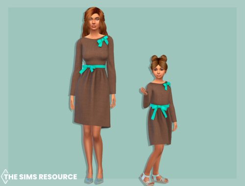 Dress with satin ribbons Child