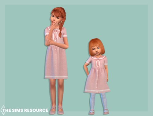 Dress with tie snd lace Toddler