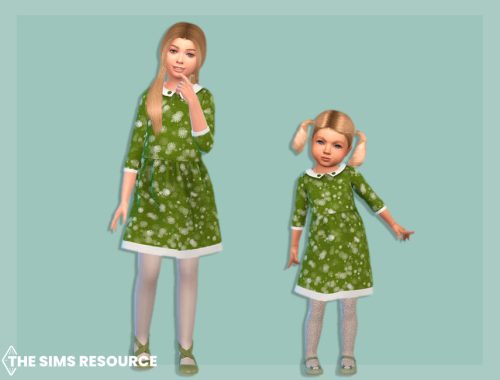 Dress with white floral pattern Toddler