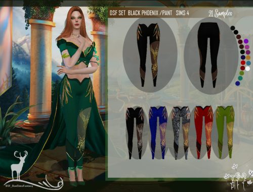 DSF SET BLACK PHOENIX ELVES COSTUME