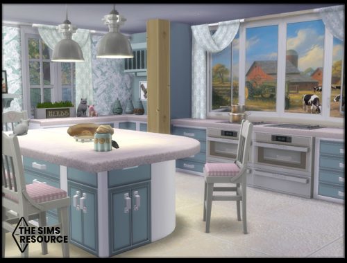 Duck Egg Blue Farmhouse Kitchen