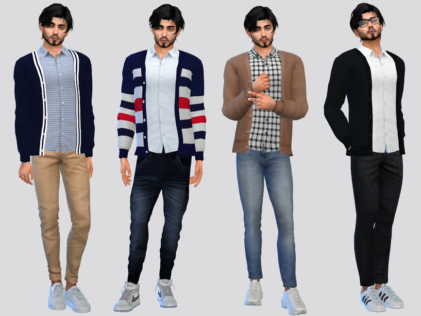 Dunne Casual Cardigan - The Sims 4 Catalog