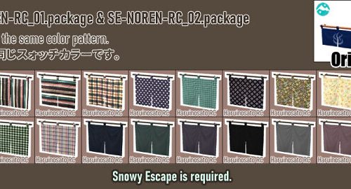 EA NOREN Curtain Recolors at Haruinosato’s CC