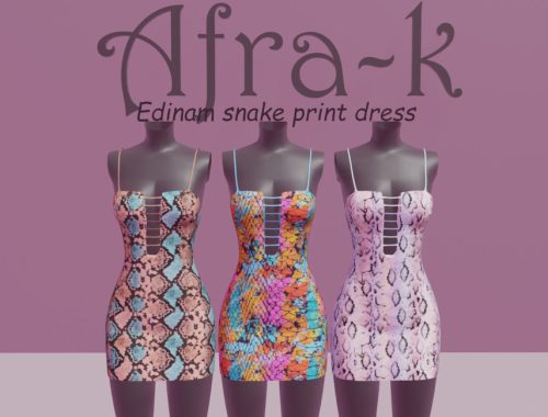 Edinam snake print dress
