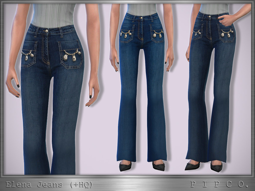 Elena Jeans (Bootcut). - The Sims 4 Catalog