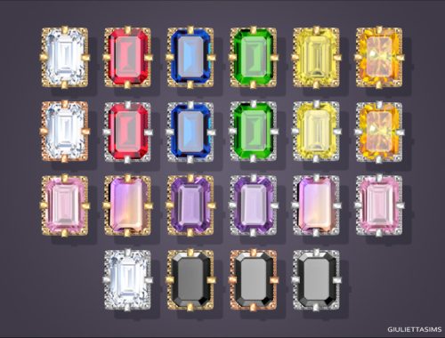 Emerald Cut Stud Earrings