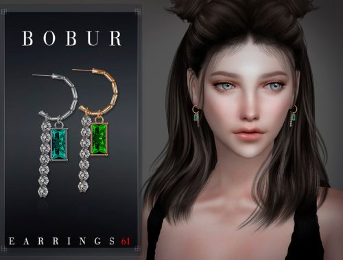 Emerald diamond earrings