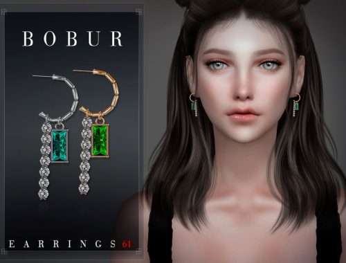 Emerald diamond earrings