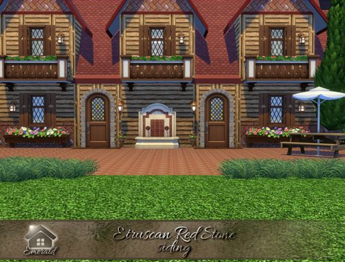 Etruscan Red Stone siding