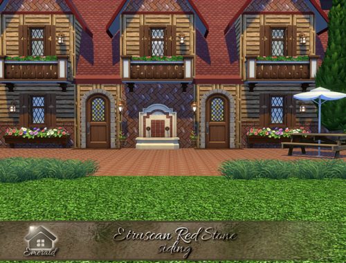 Etruscan Red Stone siding
