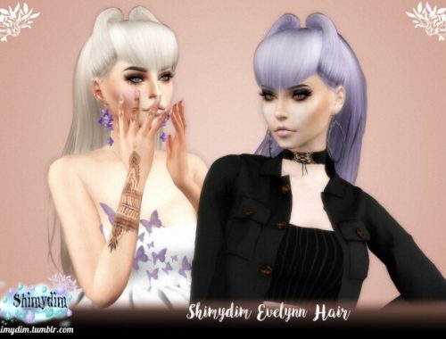 Evelynn Hair Naturals + Unnaturals at Shimydim Sims