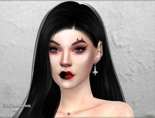 Eyebrows #13 with devil horns.