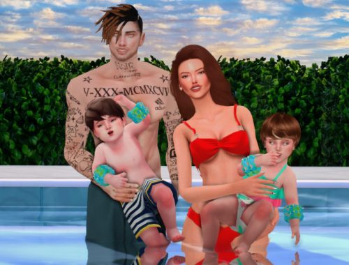 Family Pool Day PosePack