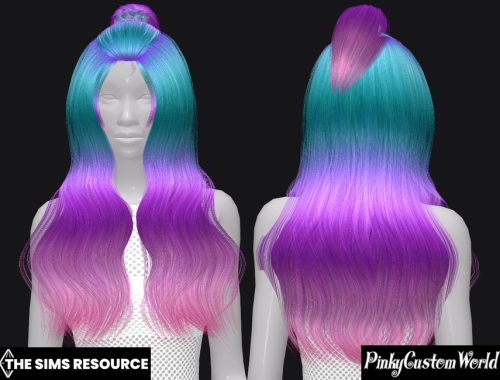 Fantasy Recolor of JavaSims Midnight Fall hair