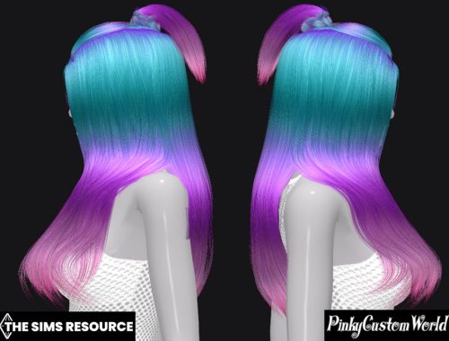 Fantasy Recolor of JavaSims Midnight Fall hair