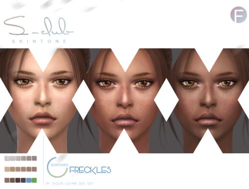 Female Natural Freckles skintones overlay